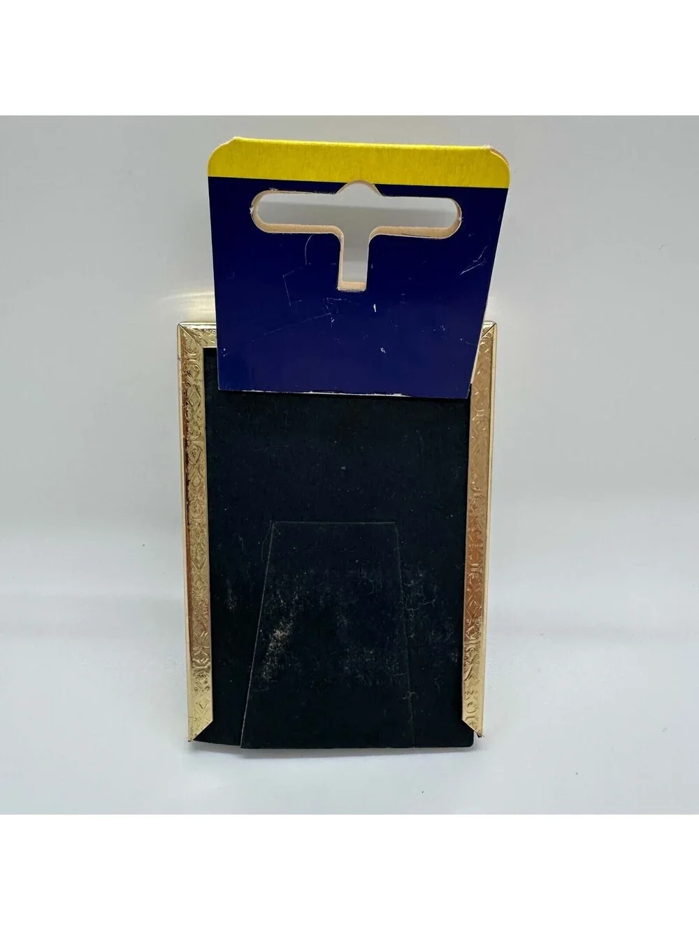 Vintage 1995 Intercraft Gold Tone Mini Photo Frame 2.25x3.25 1102-A1H New